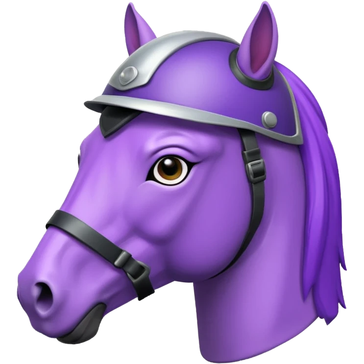 purple horse with helmet emoji