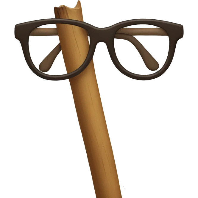 Stick with glases emoji