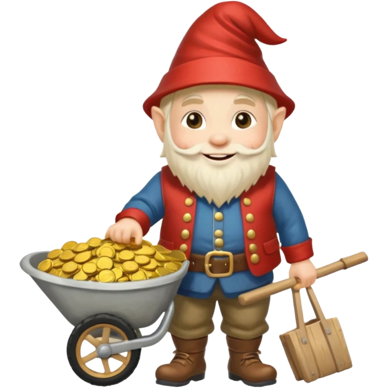 gnome with wheelbarrow emoji