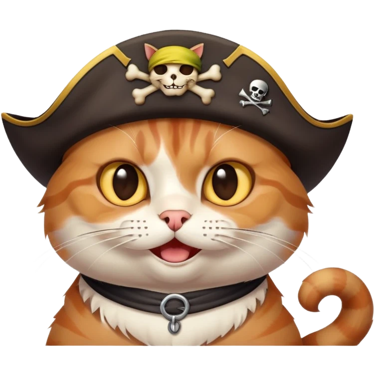 Sarcasm smile cat pirate emoji