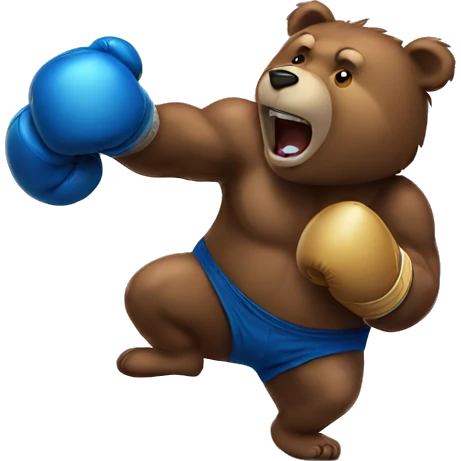 Bear boxing  emoji