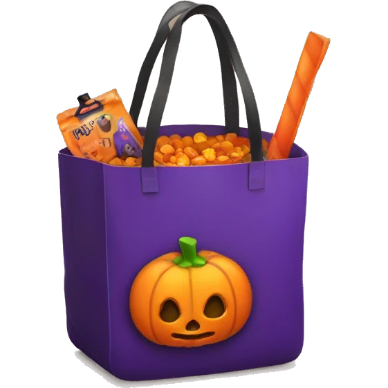 trick or treat bag  emoji