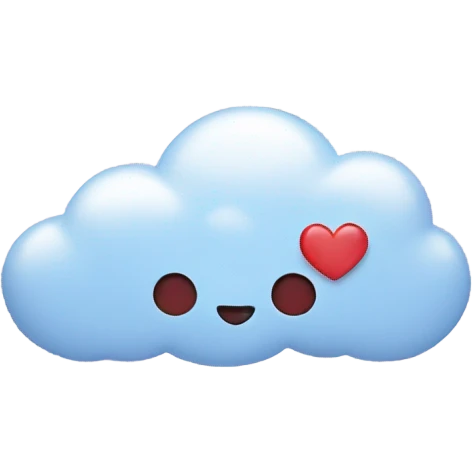 cloud emoji with hearts on it emoji