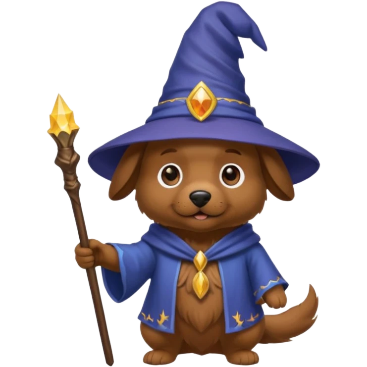 Dog wizard emoji