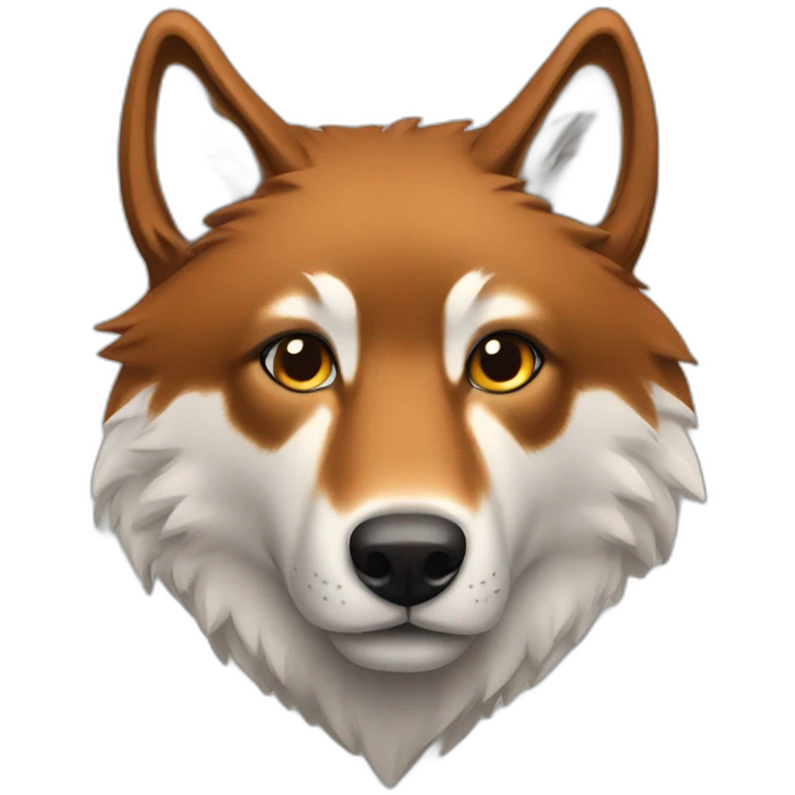 Loup brun roux  emoji