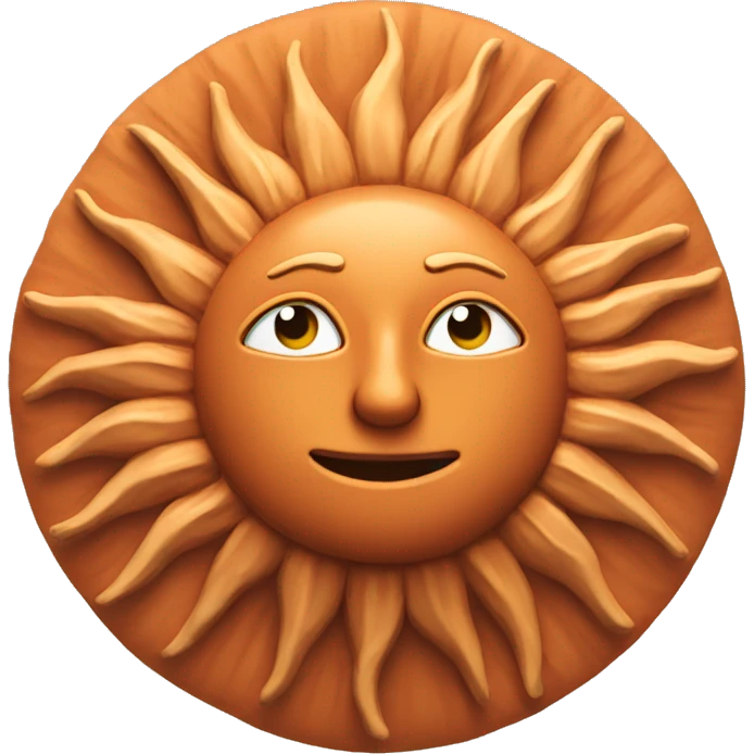 Terracotta sun emoji