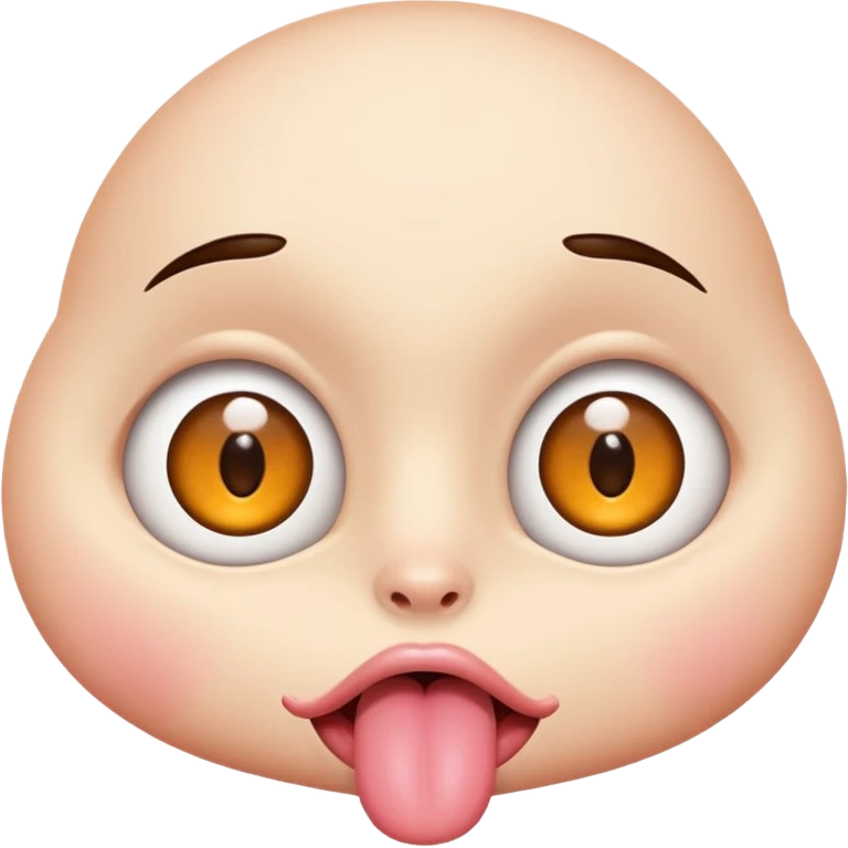 Eyes looking to the side with tounge out emoji