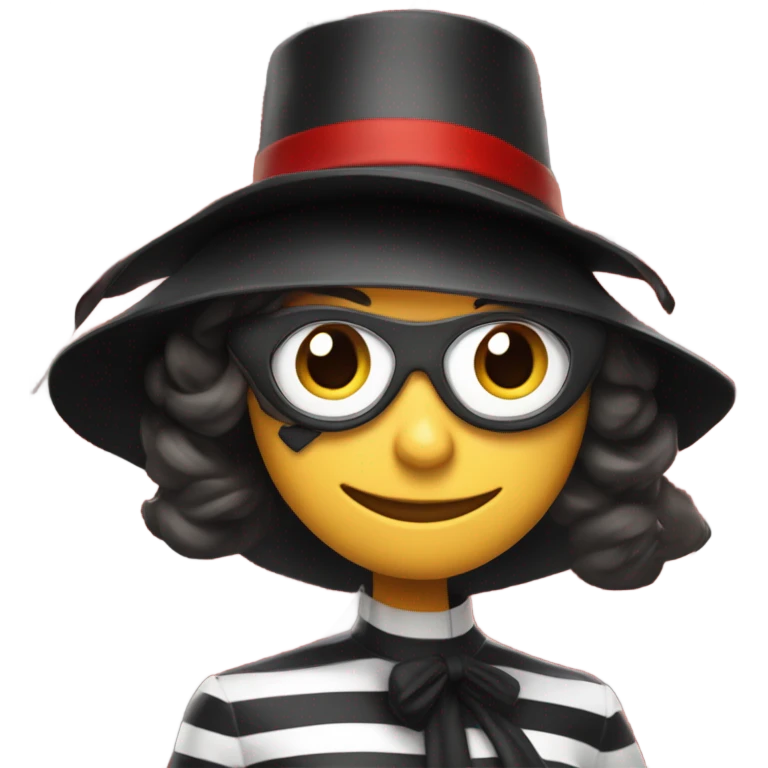 Hamburglar as a woman emoji