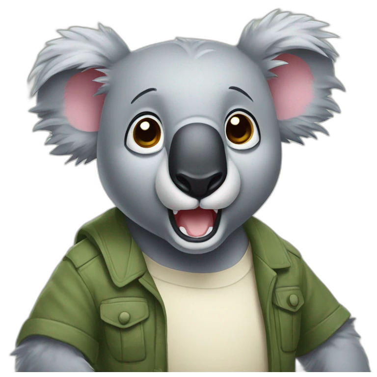 giant ferocious adorable koala emoji