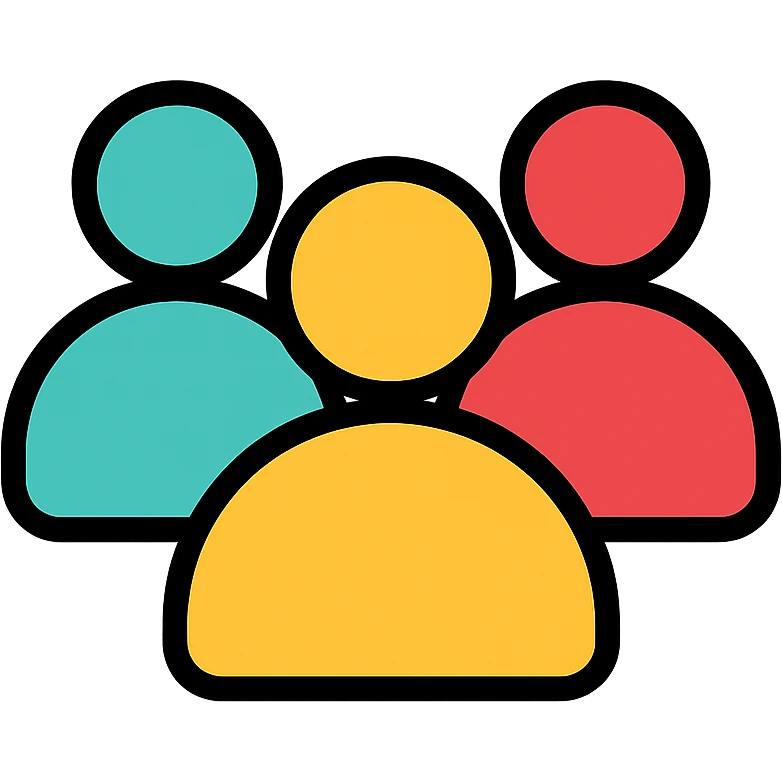 group of people, simple and modern emoji