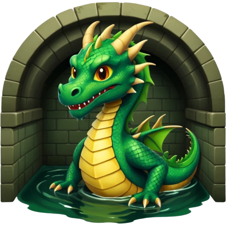 sewers dragon evil dark green emoji