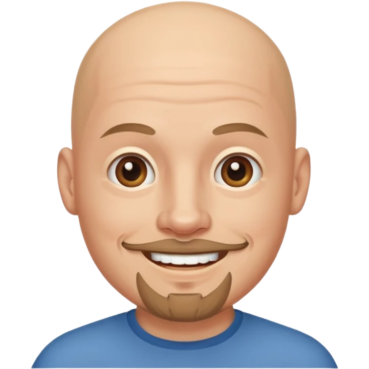 White bald with goatee emoji