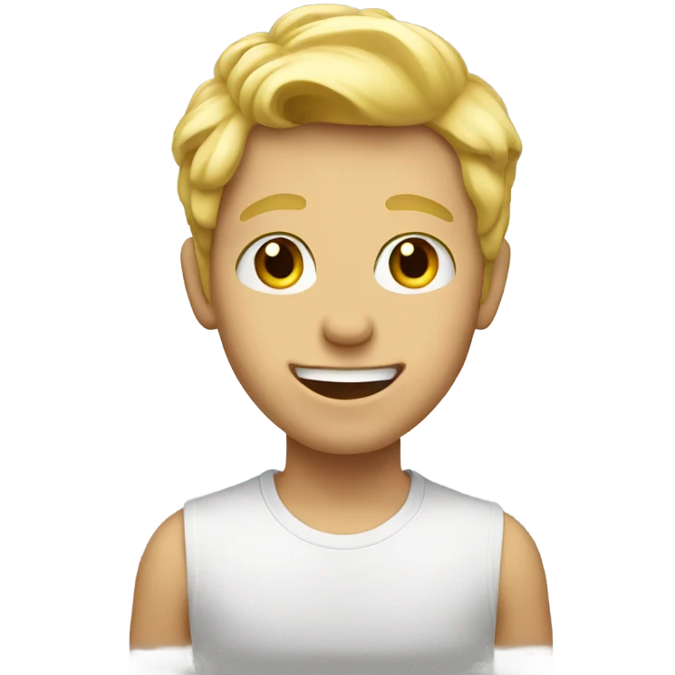 blonde boy happy emoji
