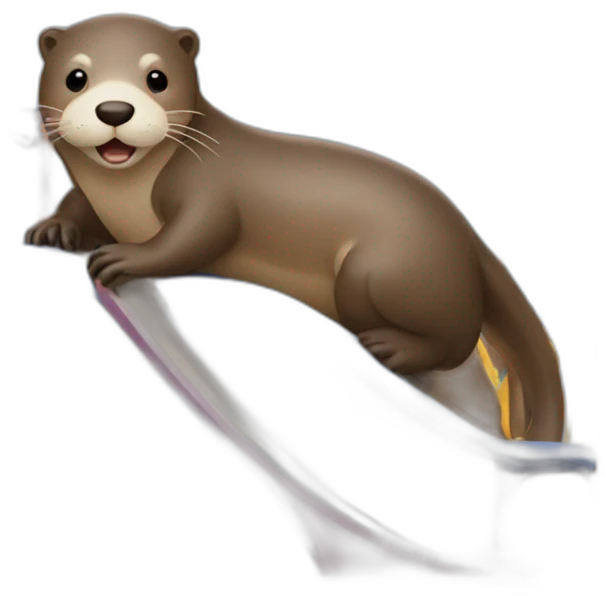 otter going down the playground slide emoji