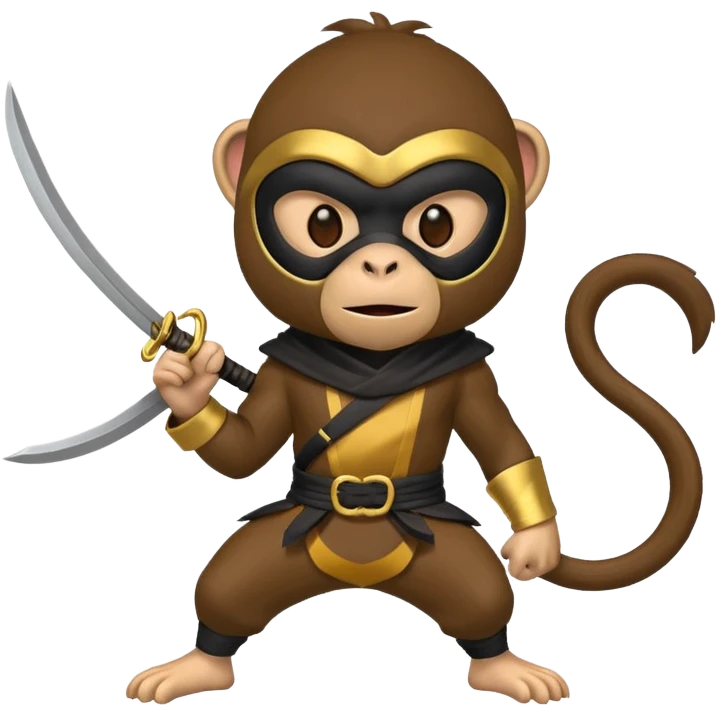 Super ninja monkey emoji