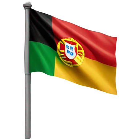 Portuguese flag turning into german flag emoji