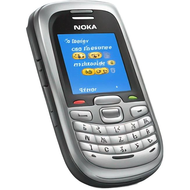 bejeweled nokia cellphone with text messages emoji
