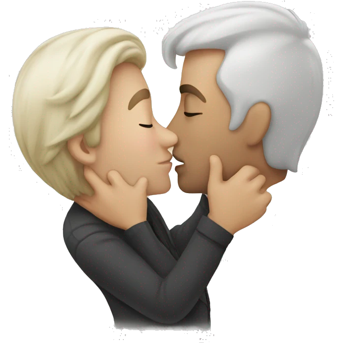 Kissing white man  emoji