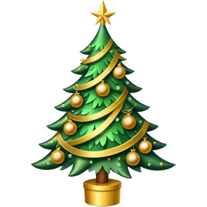 Create a sparkling Christmas tree emoji emoji