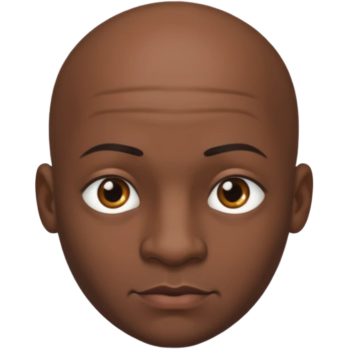 dark bald man with eyebrow ring emoji