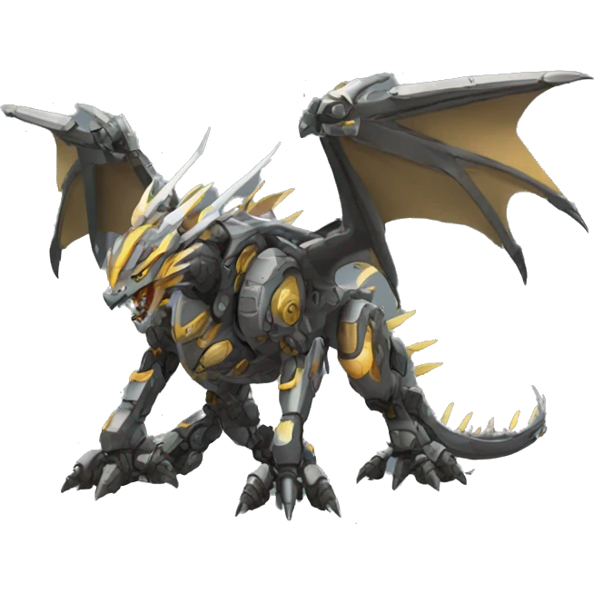 Mecha Dragon full body emoji