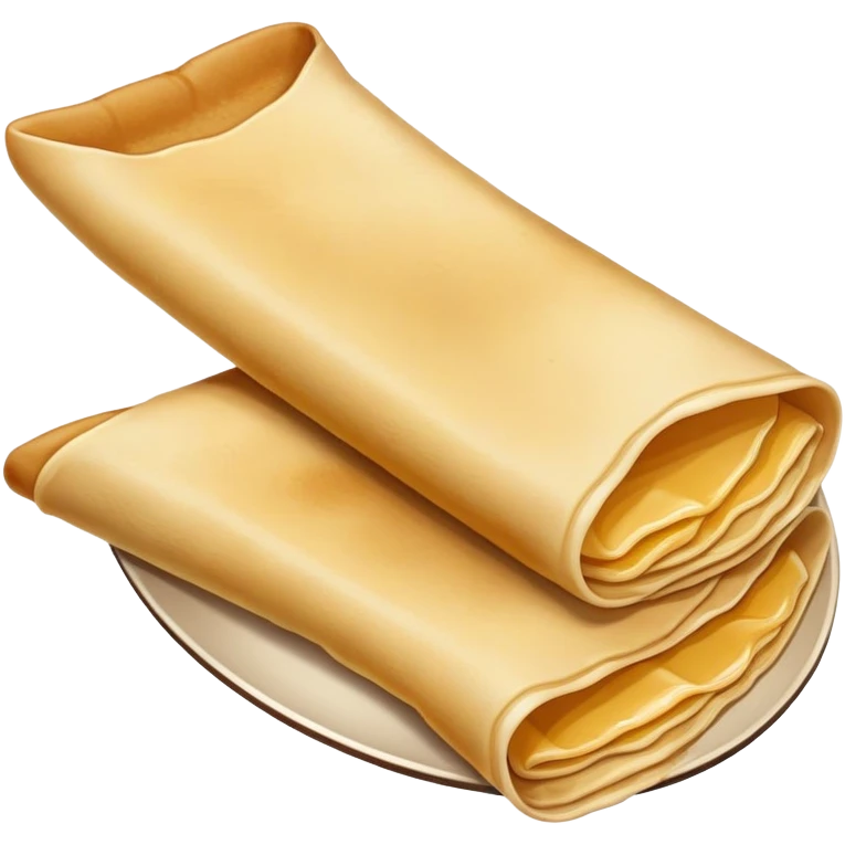 Simplest possible crepe or pancake with flat colors emoji