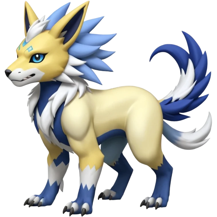 WereGarurumon-Zeraora-Renamon-Absol-fusion-hybrid-creature (full body) emoji