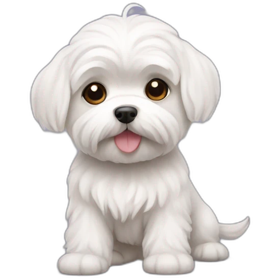 maltese dog 😊 emoji