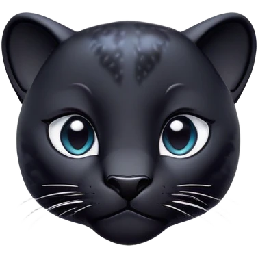 cinematic-cute-panther-portrait-emoji,-head-tilted-playfully-and-inquisitively,-with-a-smooth,-streamlined-form-accentuated-by-a-subtle-sheen-and-round,-sparkling-eyes-filled-with-charm,-simplified-yet-irresistibly-adorable-features emoji