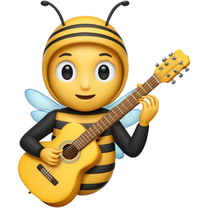 guitar player bee emoji
