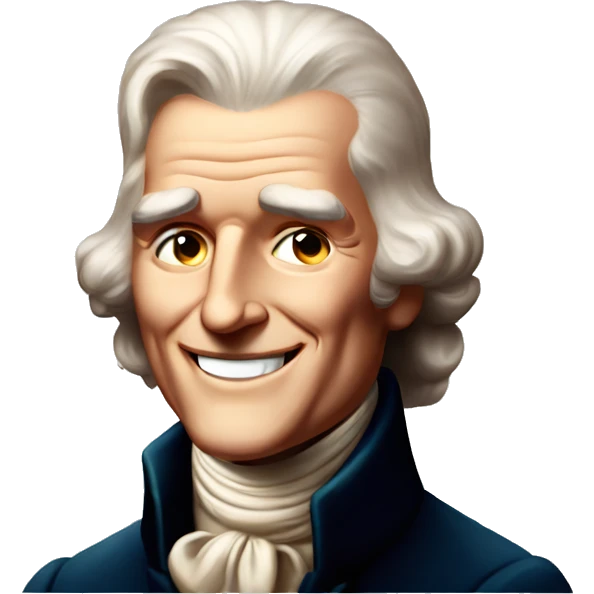 Thomas Jefferson smiling and winking emoji