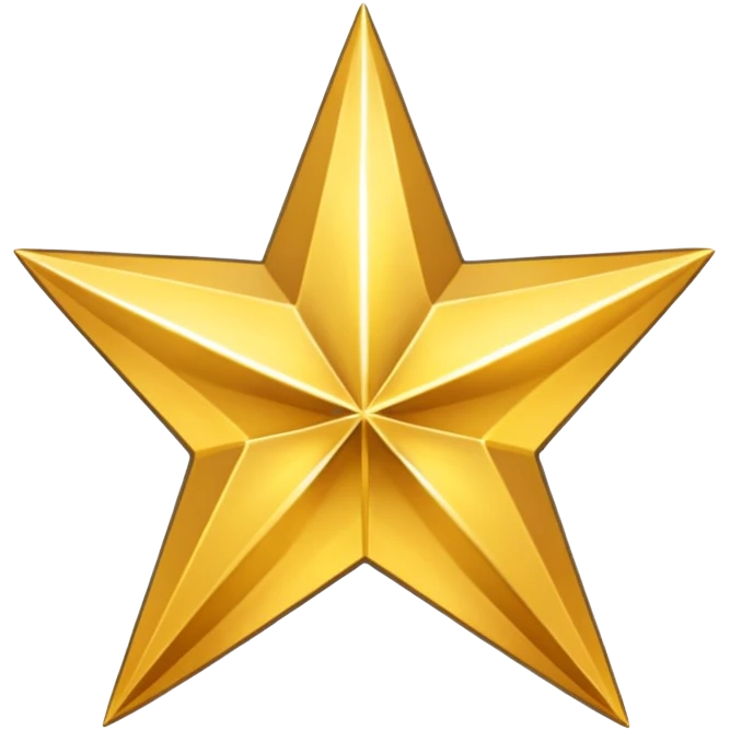 golden quadrangular star emoji