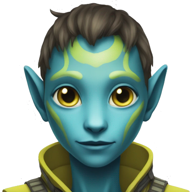na'vi human teen hybrid boy tail alien cat face emoji
