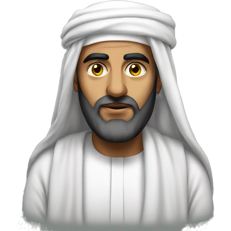 arab sheikh photorealistic serious emoji