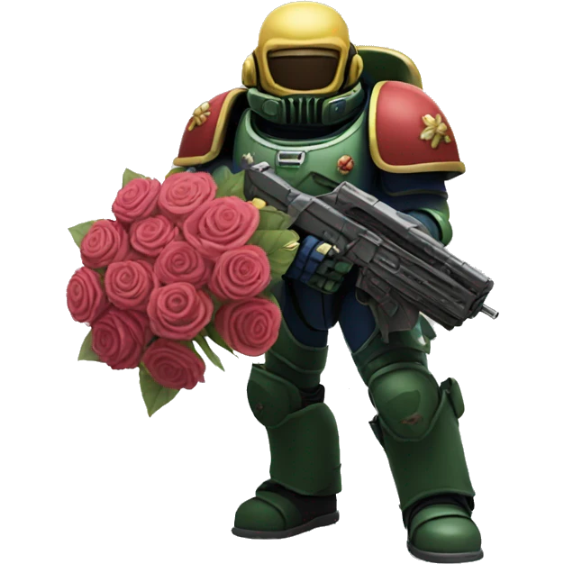 spacemarine holding flowers  emoji