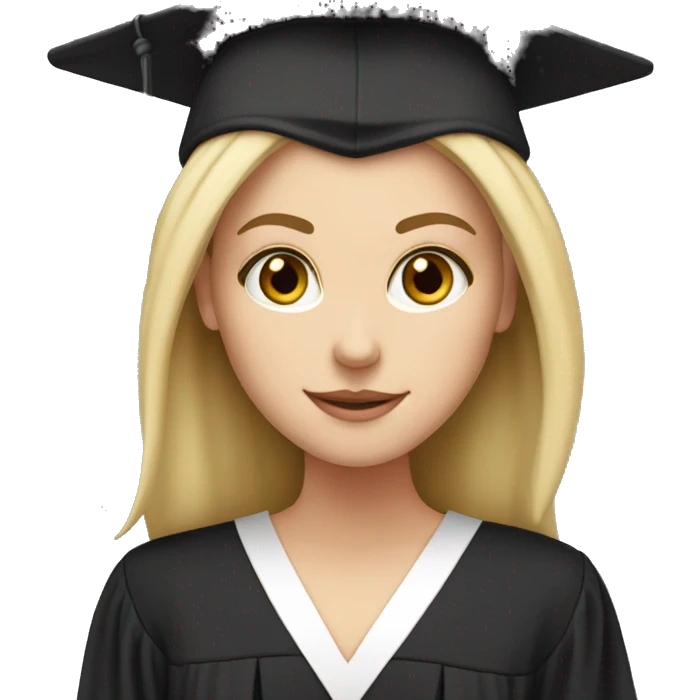 White girl graduated  emoji