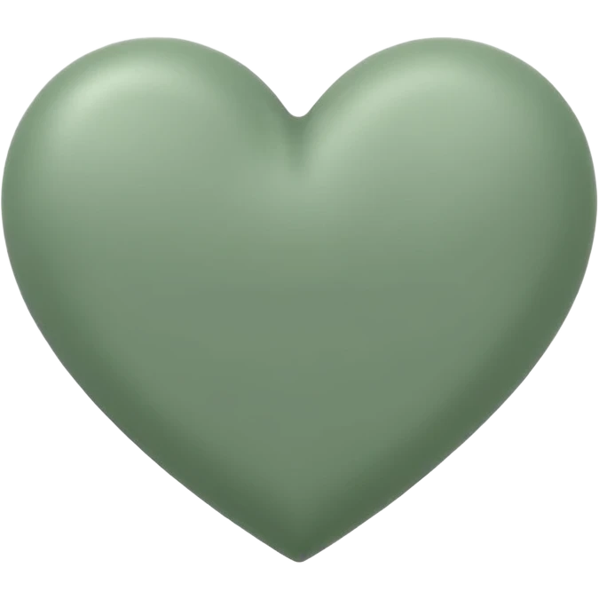 Sage green heart emoji