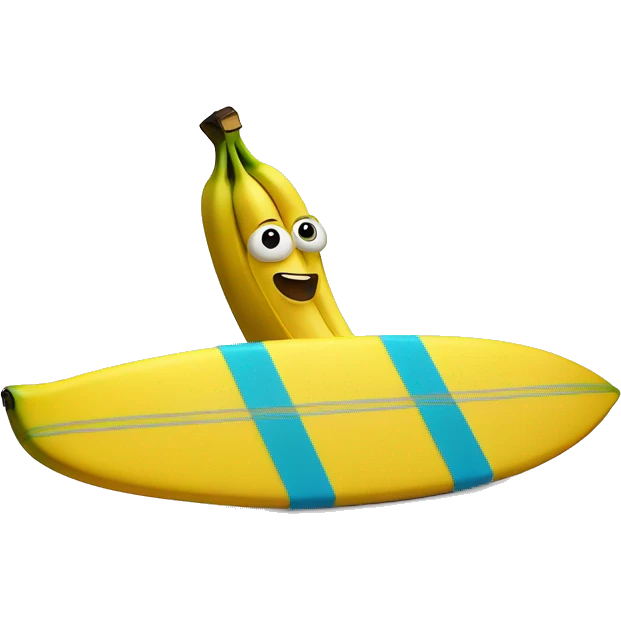 Banana on surfboard  emoji
