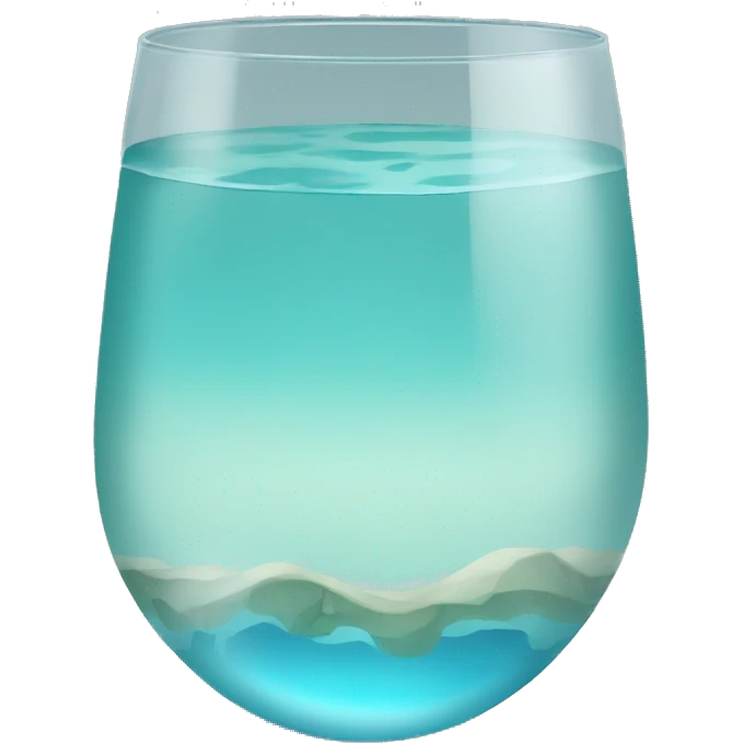 clear water in glass emoji