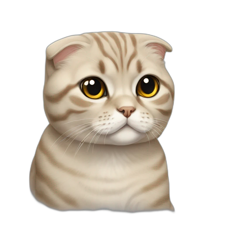 Scottish fold cat emoji