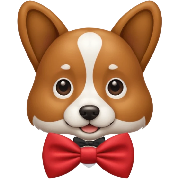 Dog with a bow tie emoji