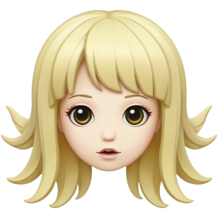 Abyssal fish with blonde wig emoji