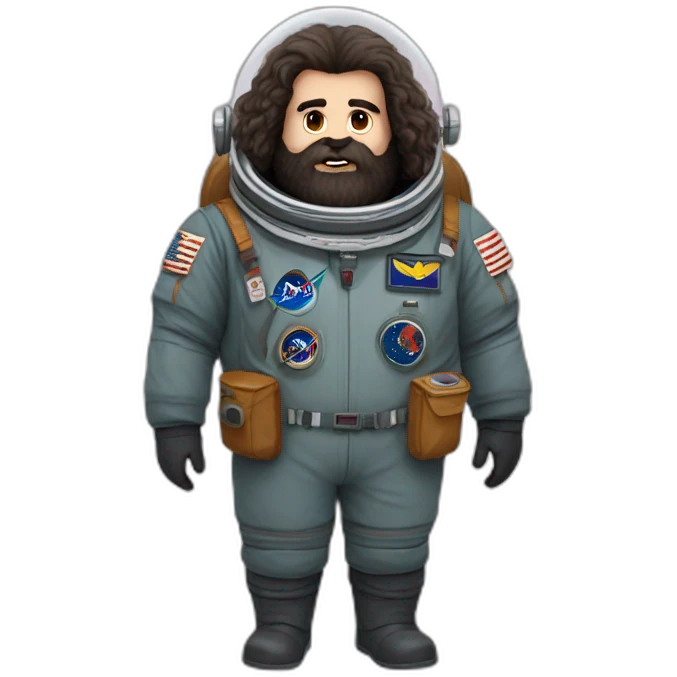 Hagrid in a cosmonaut outfit emoji