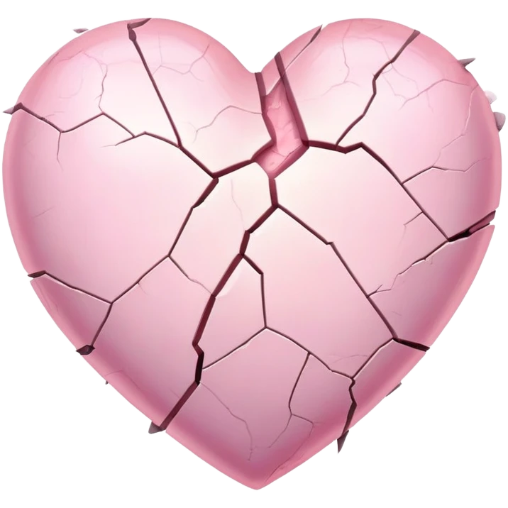 cracked pastel pink heart with light coming from inside emoji