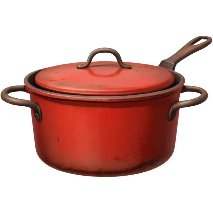 cooking pot red   emoji