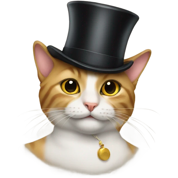 cat with tophat emoji