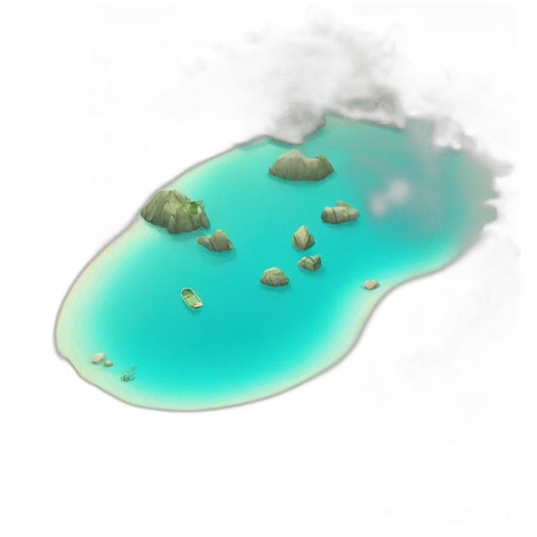 Île paradisiaque eau turquoise  emoji