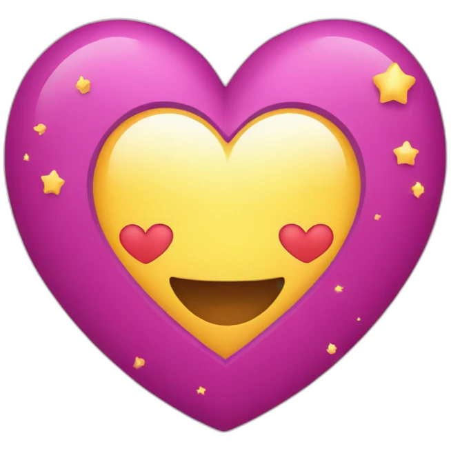 Coeur avec des étoiles emoji
