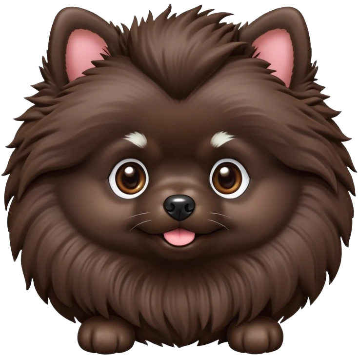 Black Pomeranian cake emoji