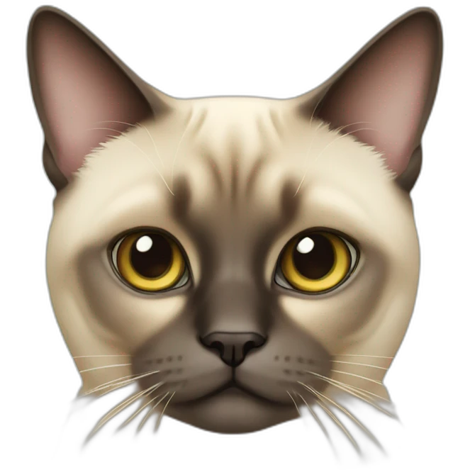 fat siamese cat with strabismus emoji